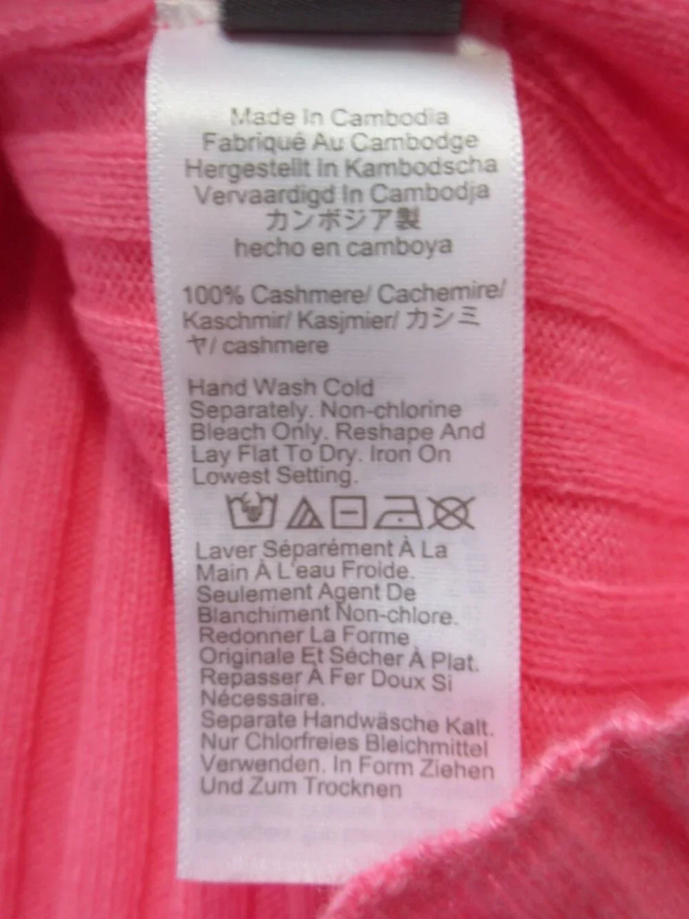 NWT J.Crew Wide-rib Cashmere Sweater Shell in Neon Capri Pink Knit S